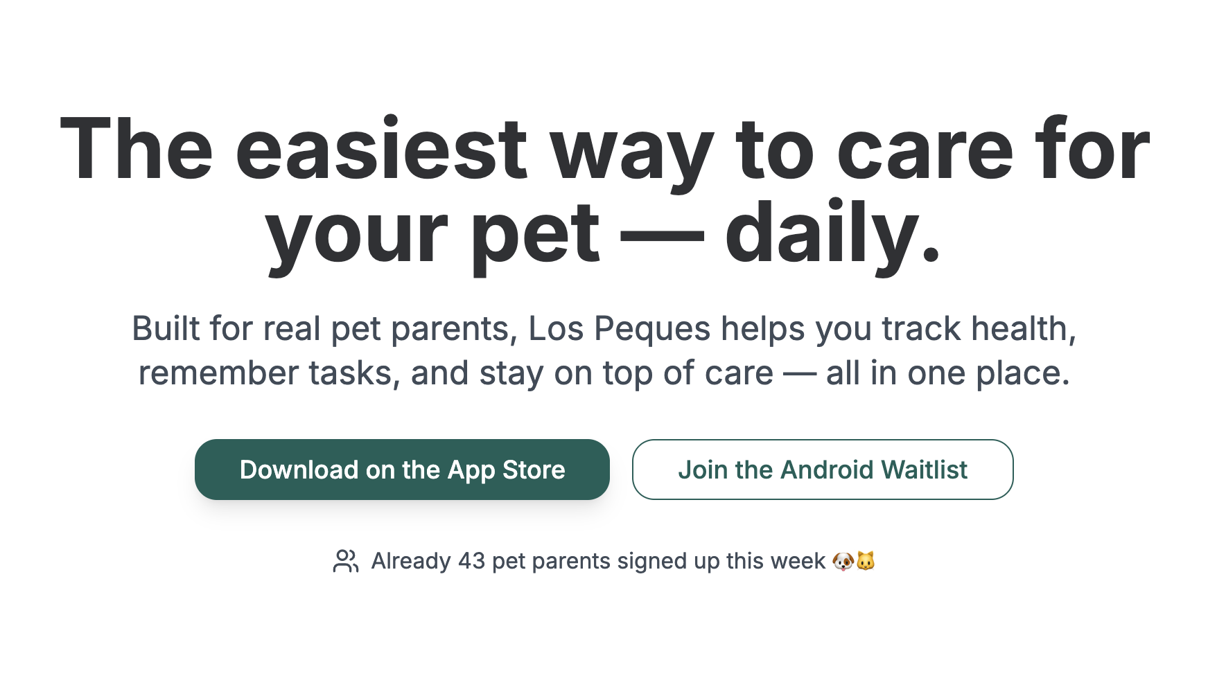 Los Peques - Pet care app (live)